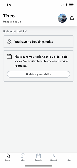 Screenshot of rover app